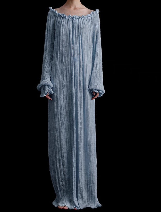 Grey-Blue Victorian Gown