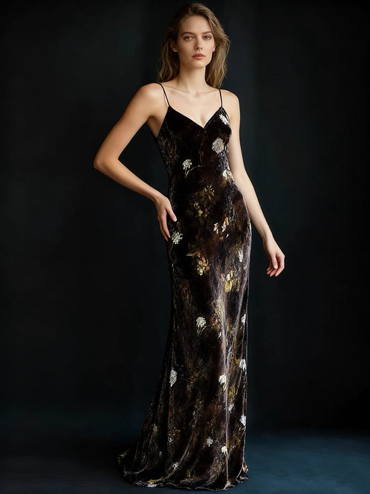 Baroque-Inspired Silk Maxi Dress