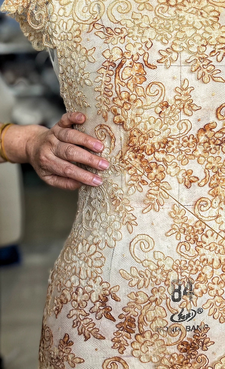 Vintage Embroidered Lace Qipao