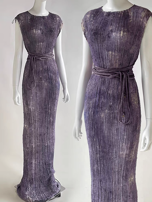 Purple Twilight Linen Gown