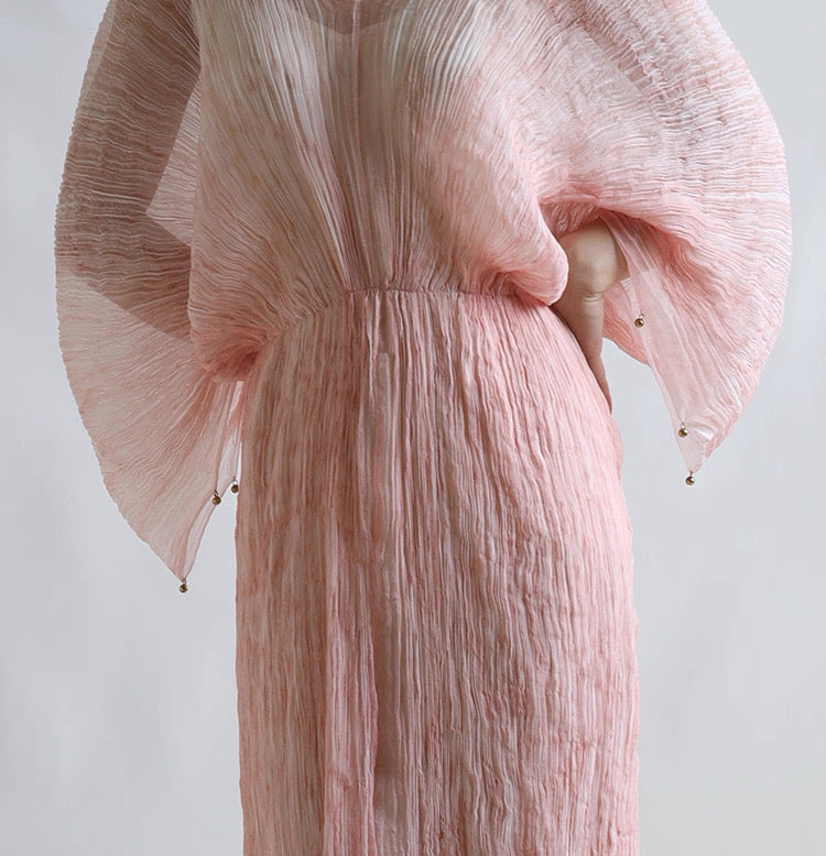 Blush Pink Mulberry Silk Gown