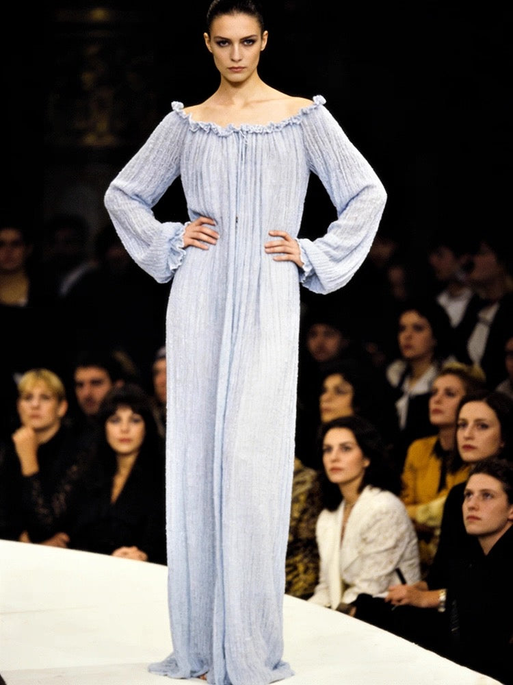Grey-Blue Victorian Gown