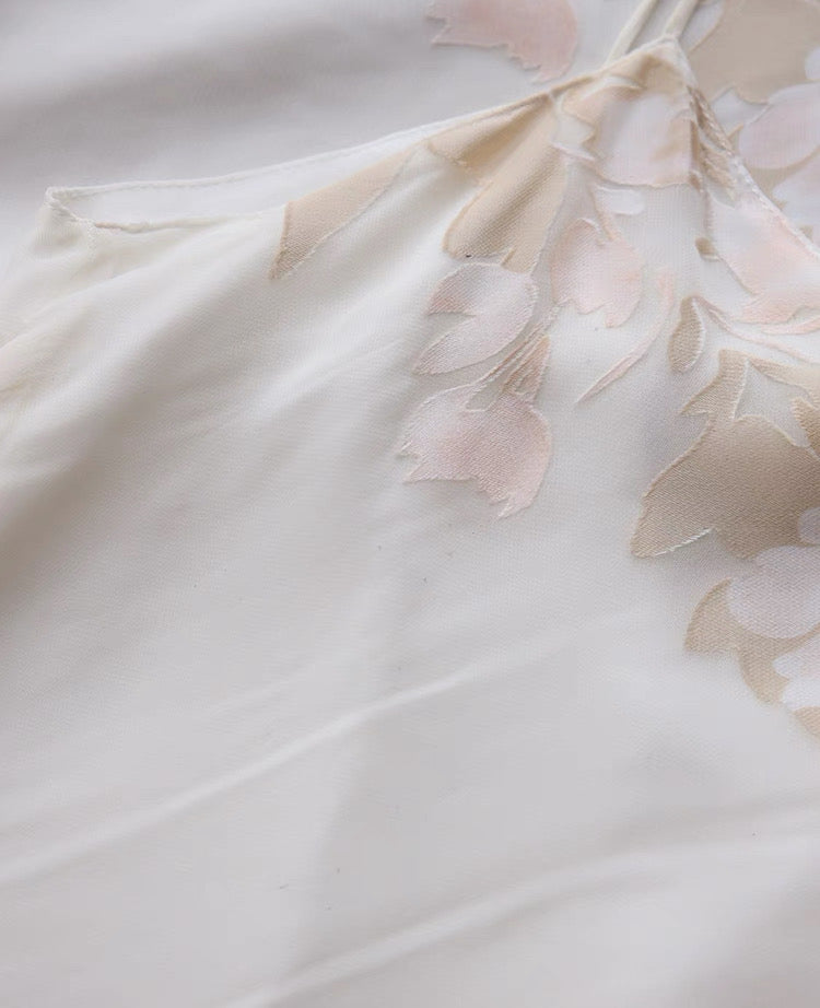 Blush Nude Silk Maxi