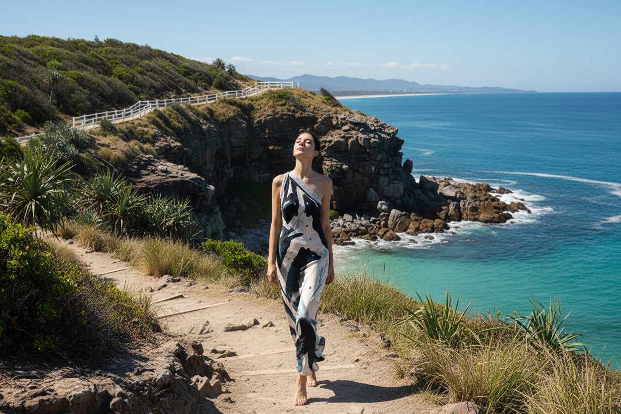Miss Panther Silk Maxi Dress