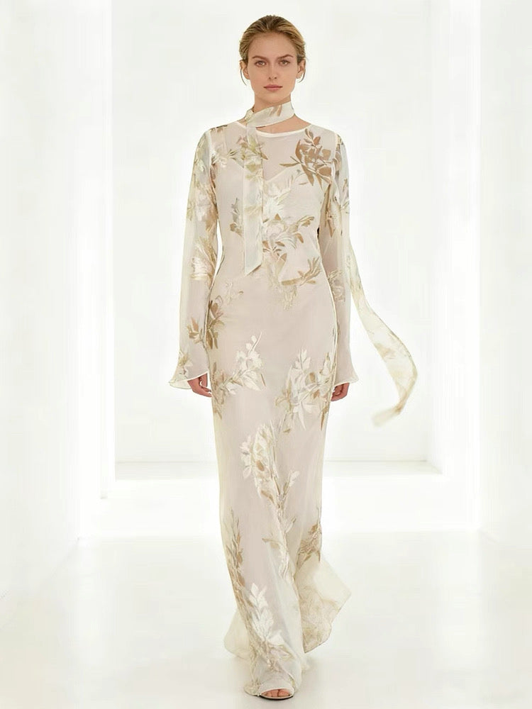 Blush Nude Silk Maxi