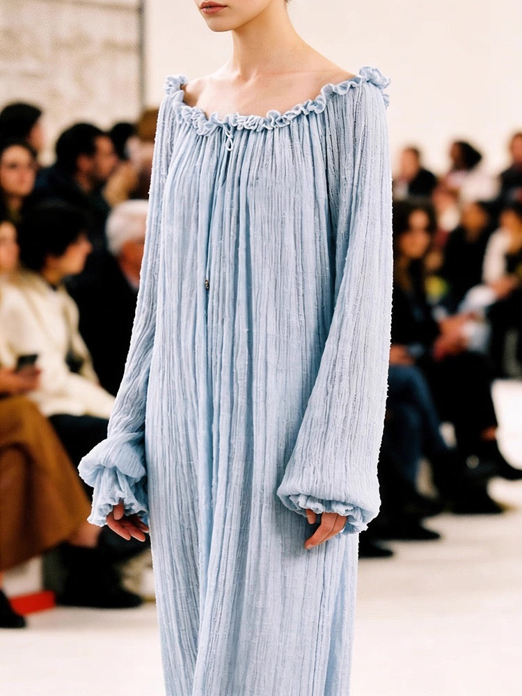Grey-Blue Victorian Gown