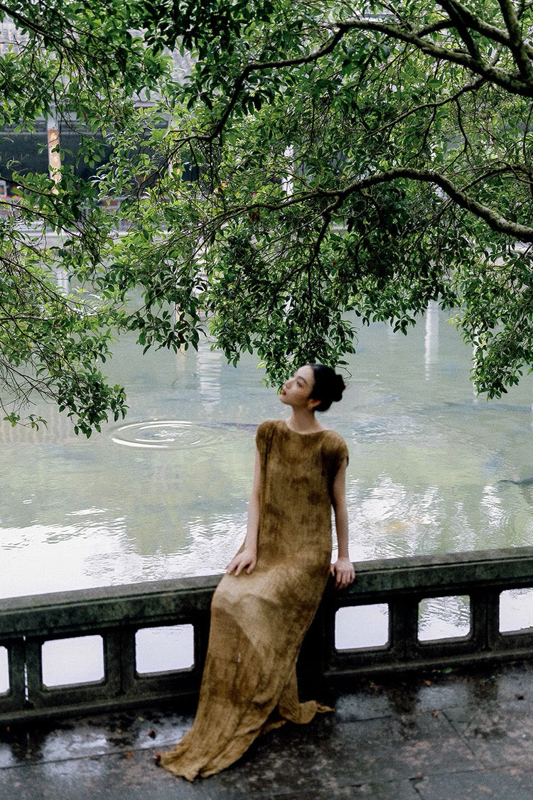Stretch-Silk Zen Gown