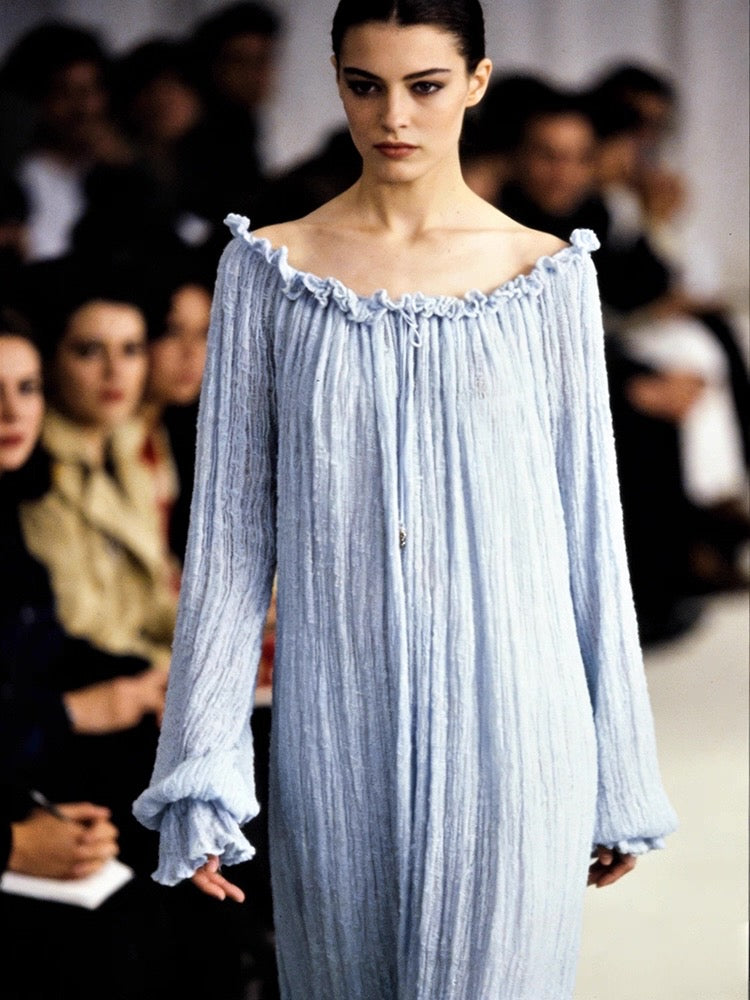 Grey-Blue Victorian Gown