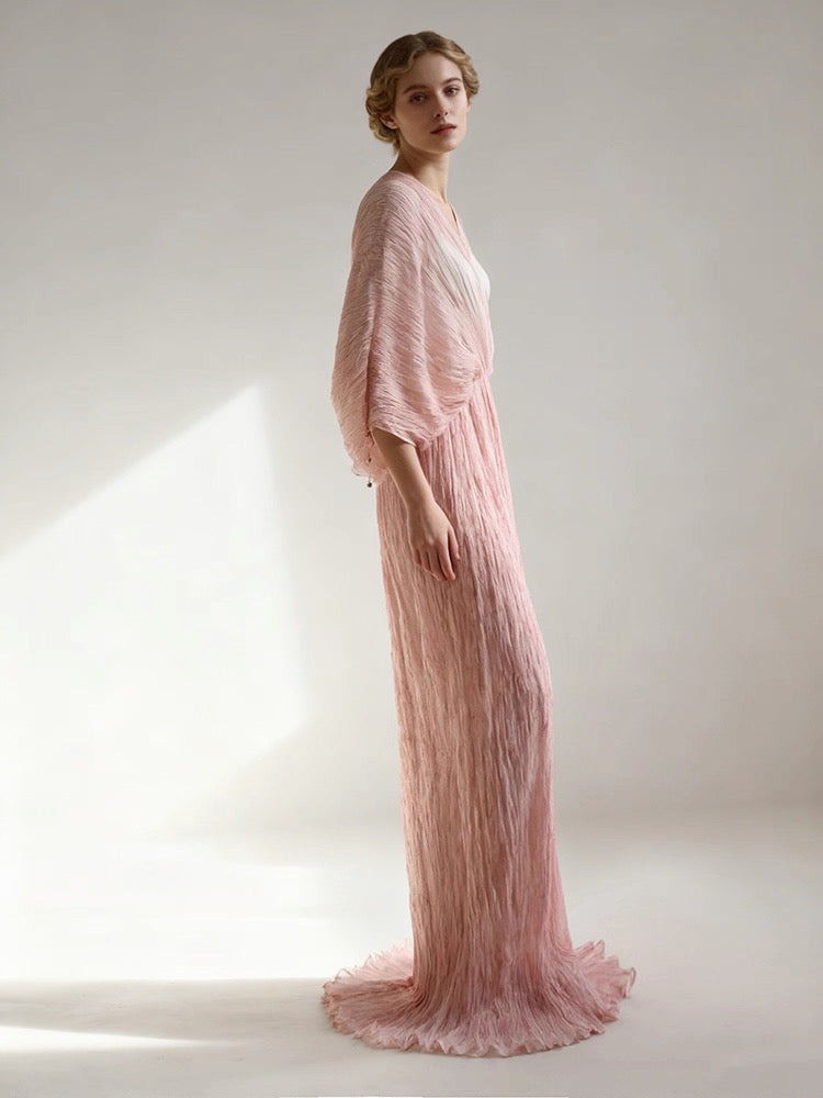 Blush Pink Mulberry Silk Gown