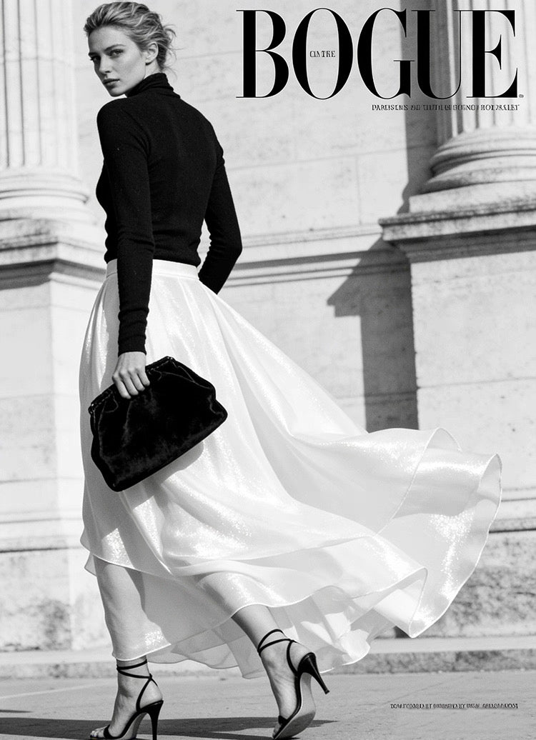 Blooming Camellia Silk Skirt