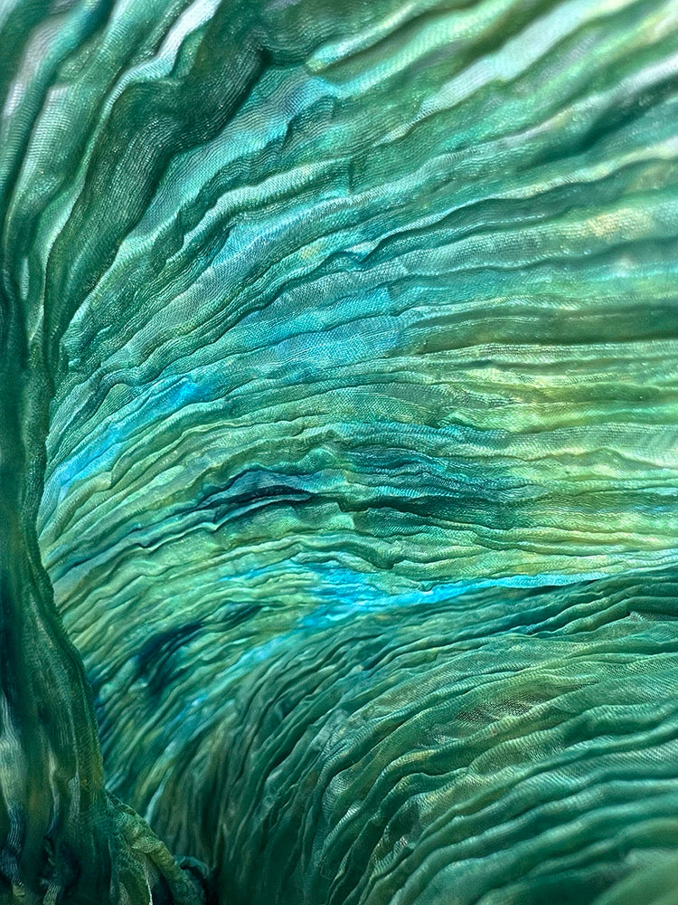 Green Coral Mermaid Silk Maxi