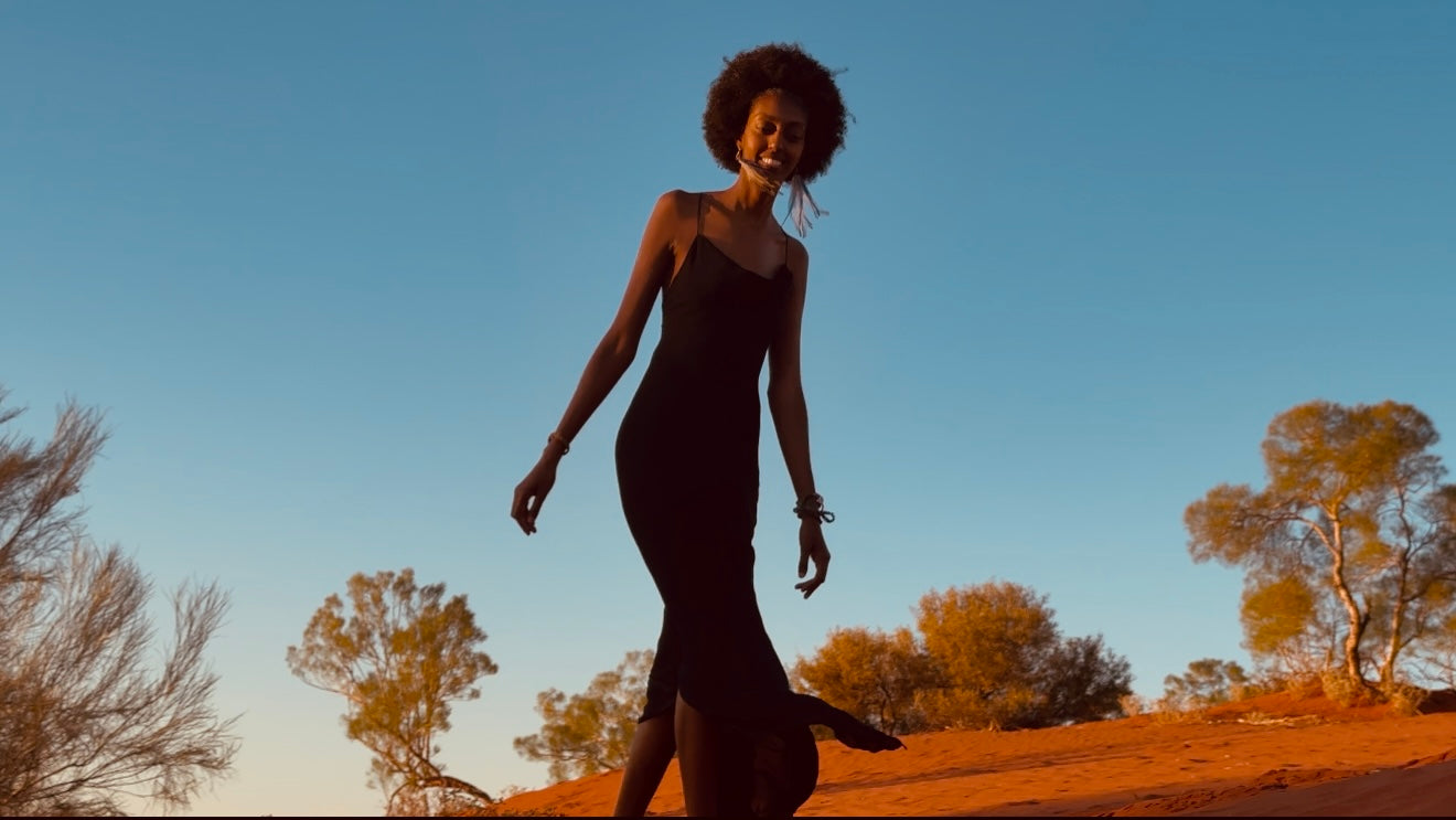 Backless Nightfall Silhouette Maxi