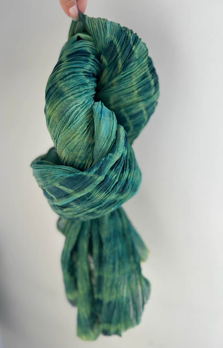 Green Coral Mermaid Silk Maxi