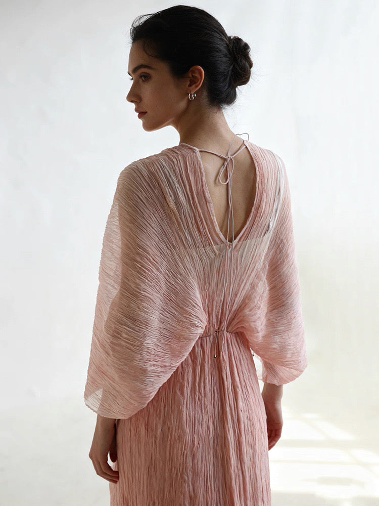 Blush Pink Mulberry Silk Gown