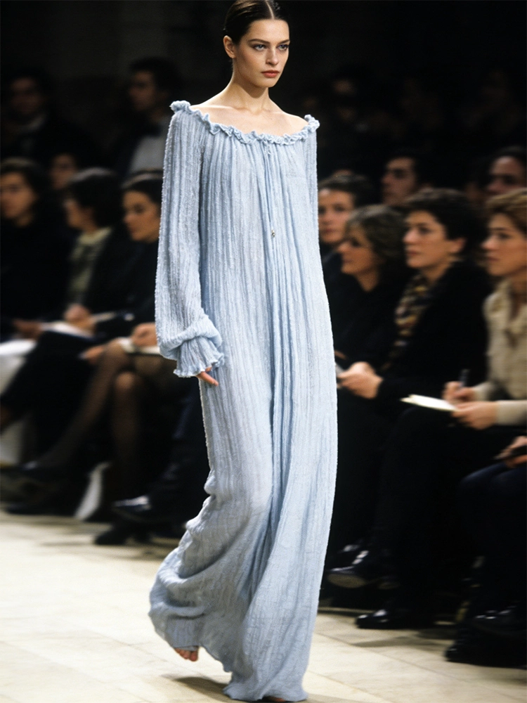 Grey-Blue Victorian Gown