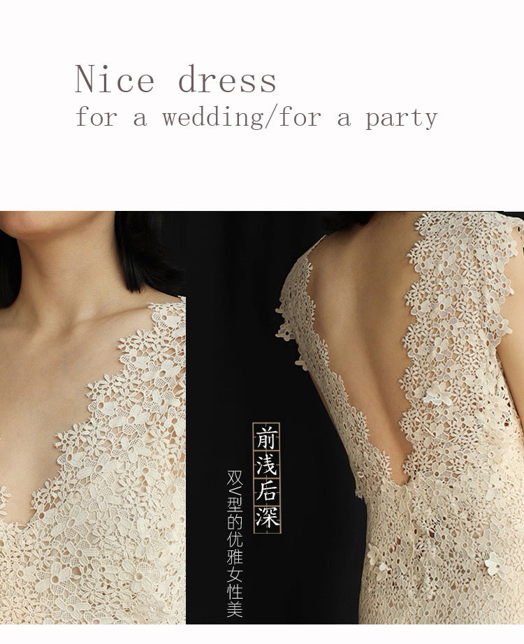 Hand-Stitched Hydrangea Lace Bridal Gown