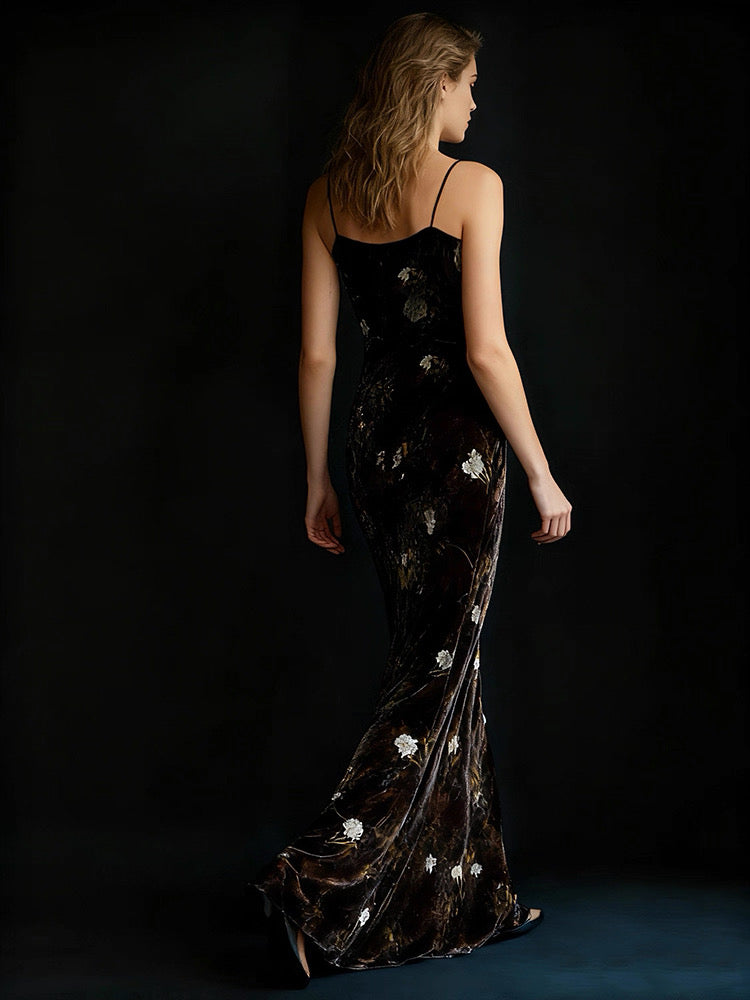 Baroque-Inspired Silk Maxi Dress