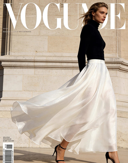 Blooming Camellia Silk Skirt