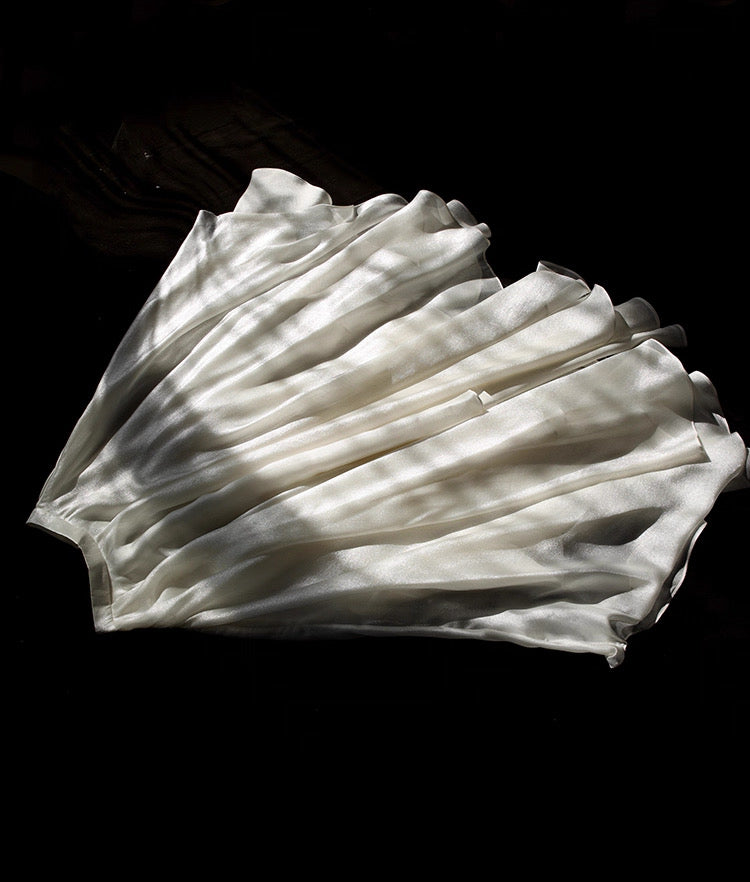 Blooming Camellia Silk Skirt