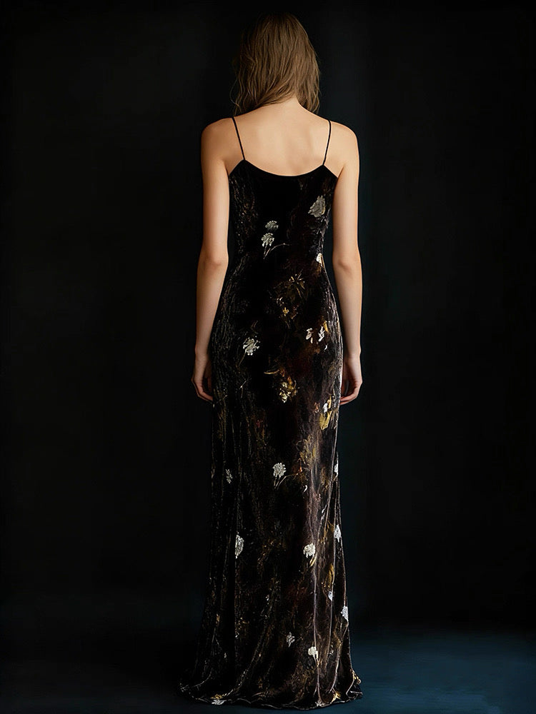 Baroque-Inspired Silk Maxi Dress