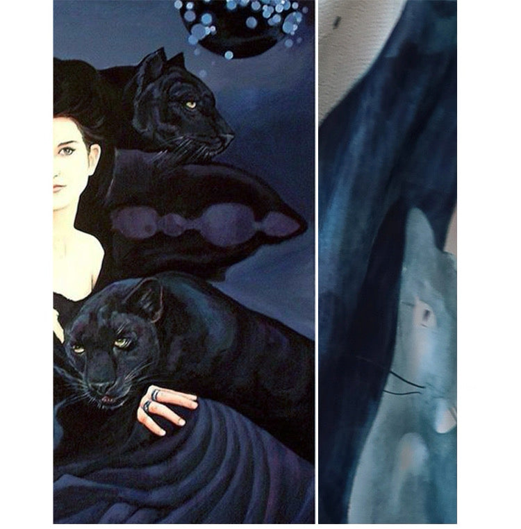 Miss Panther Silk Maxi Dress