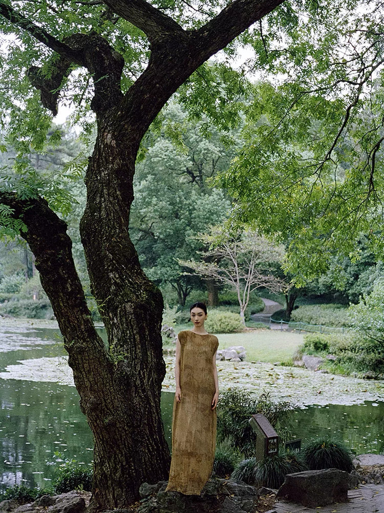 Stretch-Silk Zen Gown