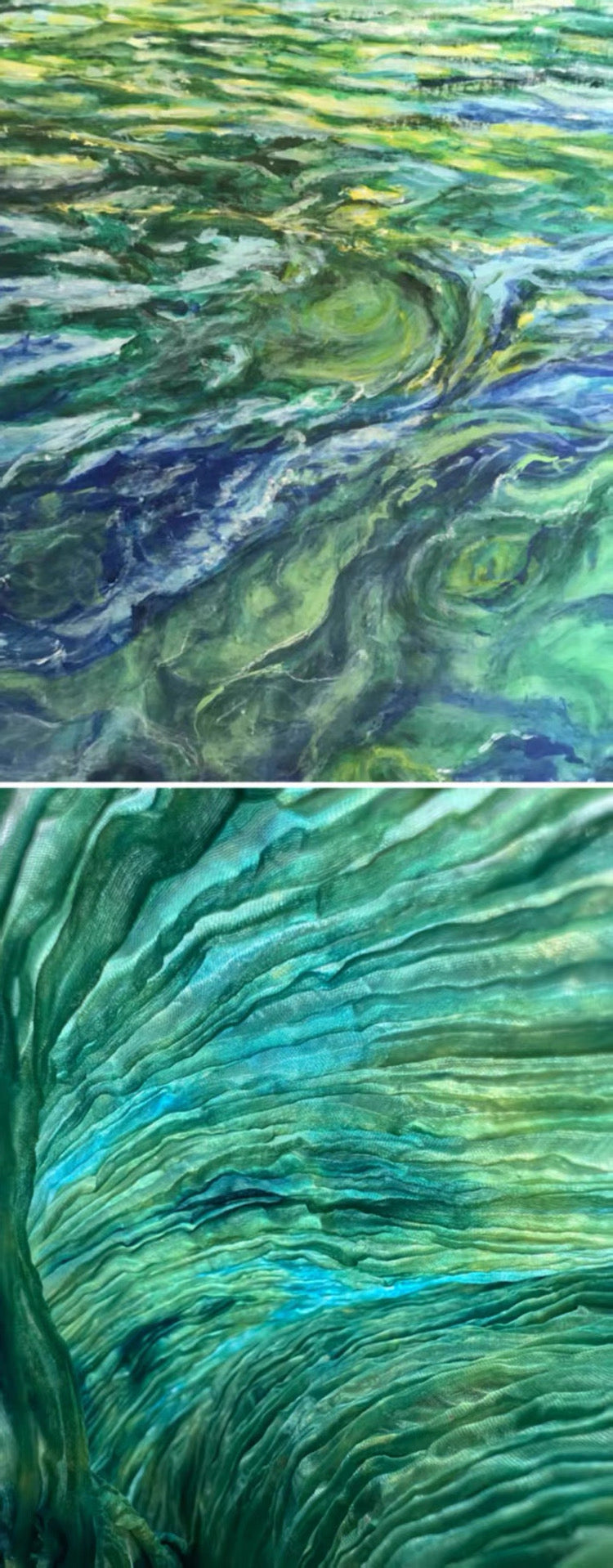 Green Coral Mermaid Silk Maxi