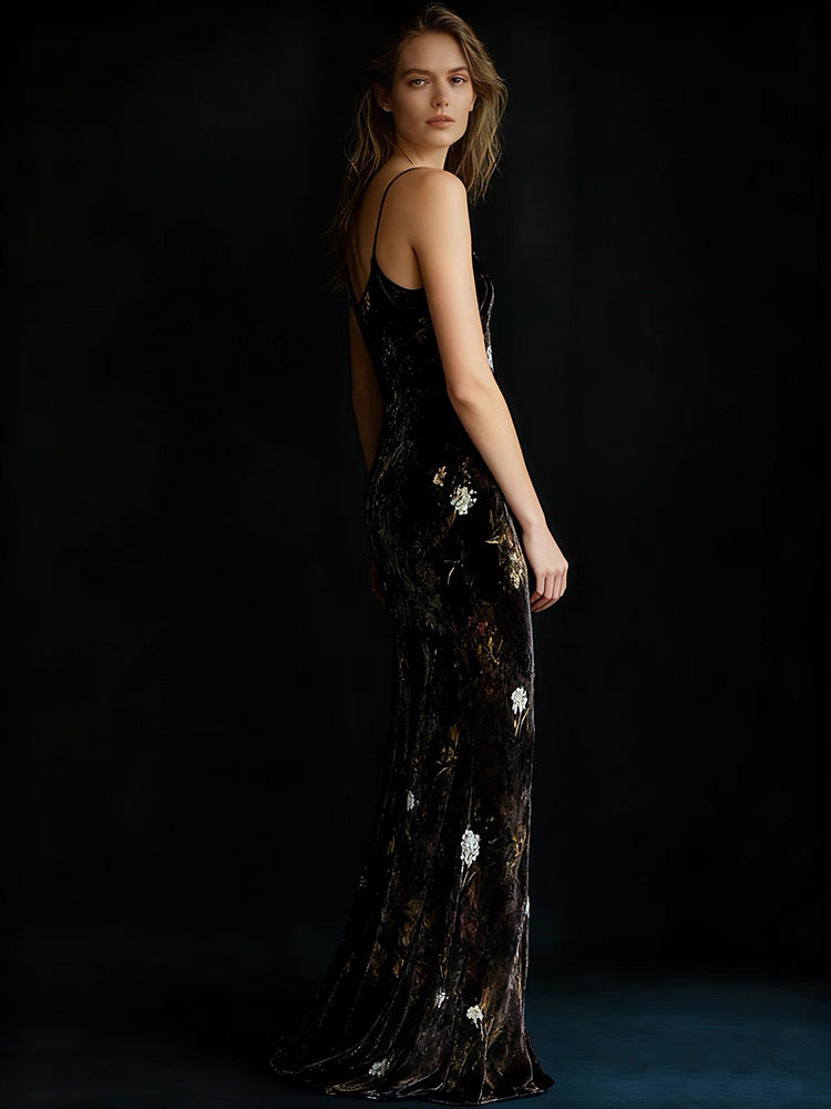 Baroque-Inspired Silk Maxi Dress