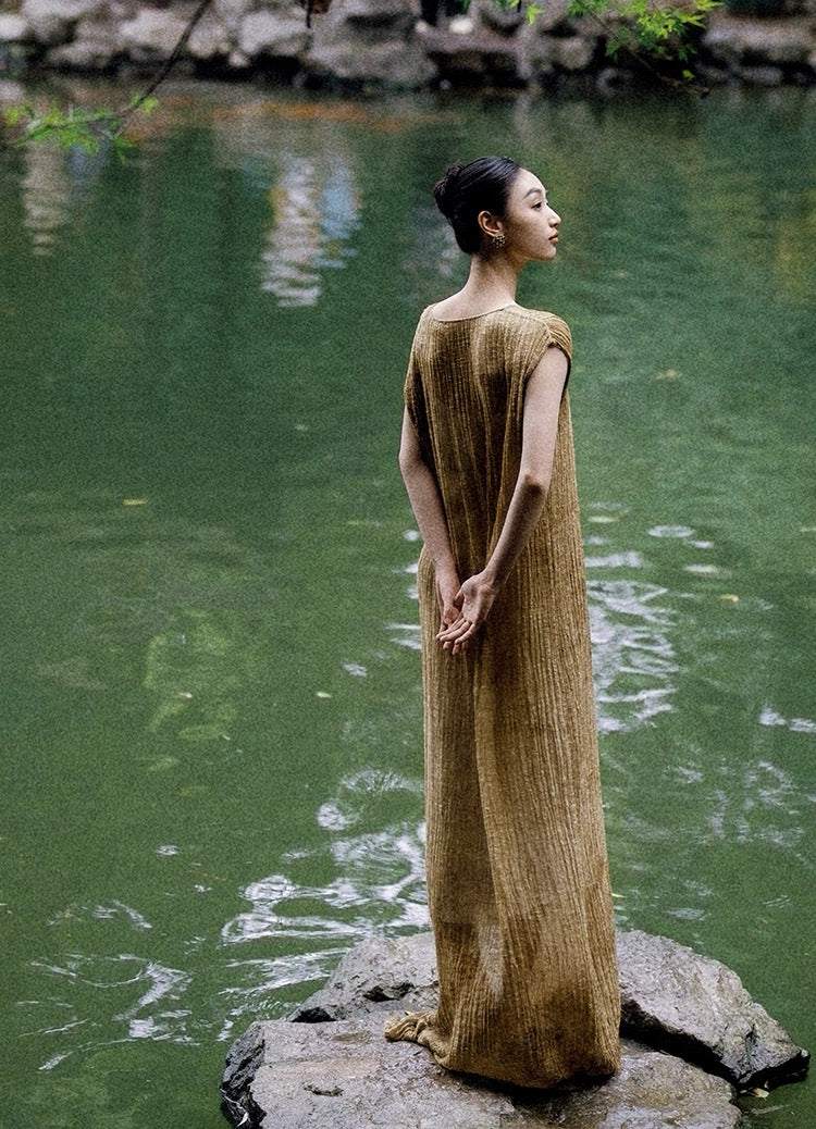 Stretch-Silk Zen Gown