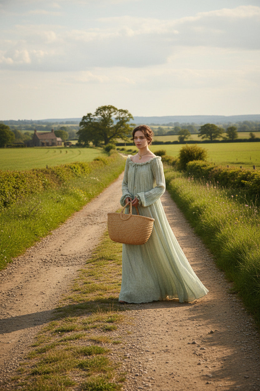 Lotus Green Victorian Gown