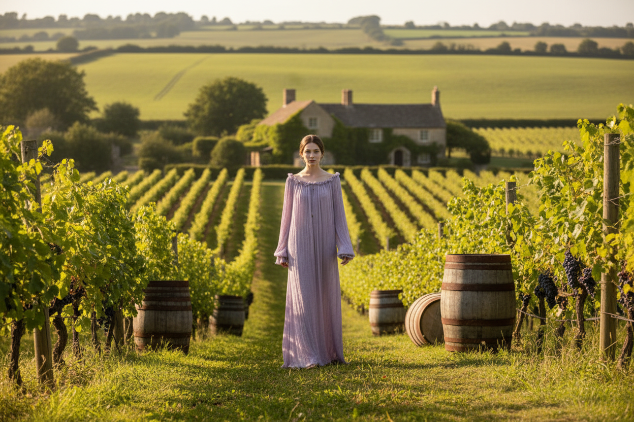 Magnolia Violet Victorian Gown