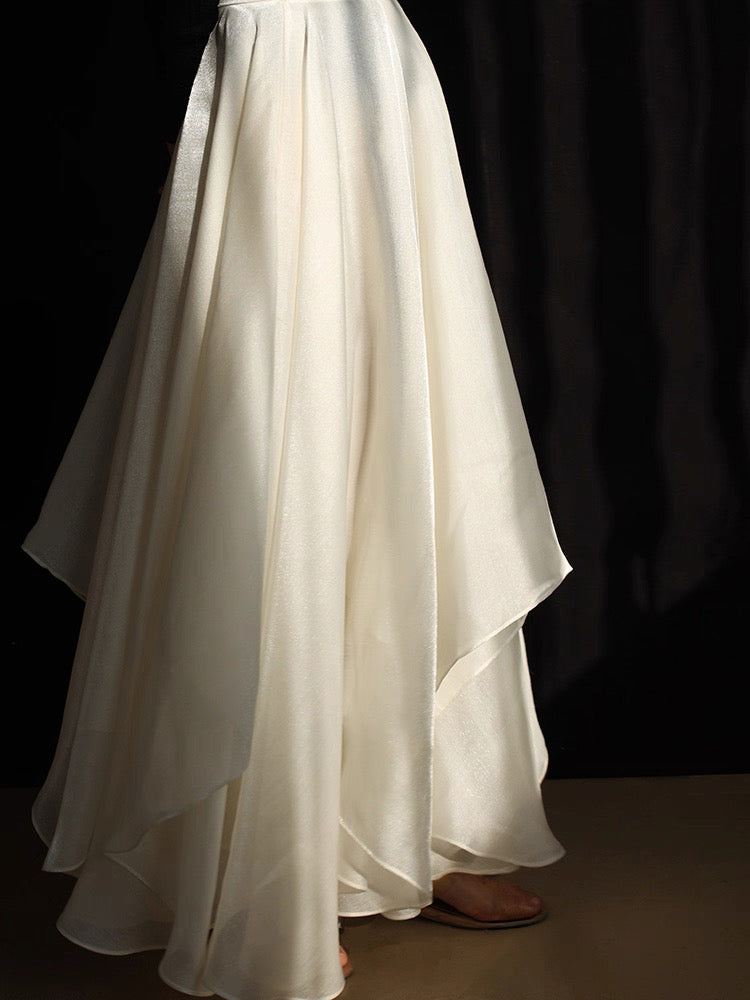 Blooming Camellia Silk Skirt