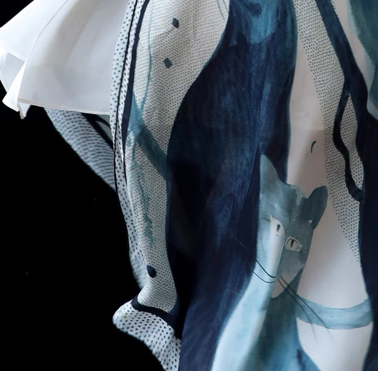 Miss Panther Silk Maxi Dress