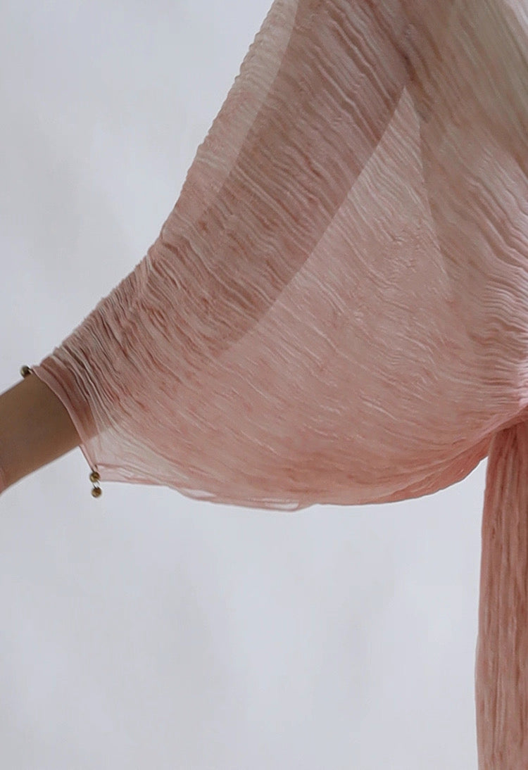Blush Pink Mulberry Silk Gown
