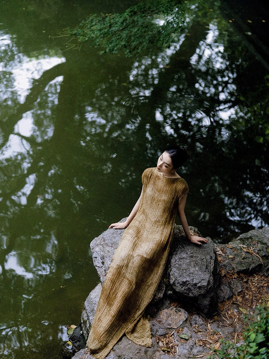 Stretch-Silk Zen Gown