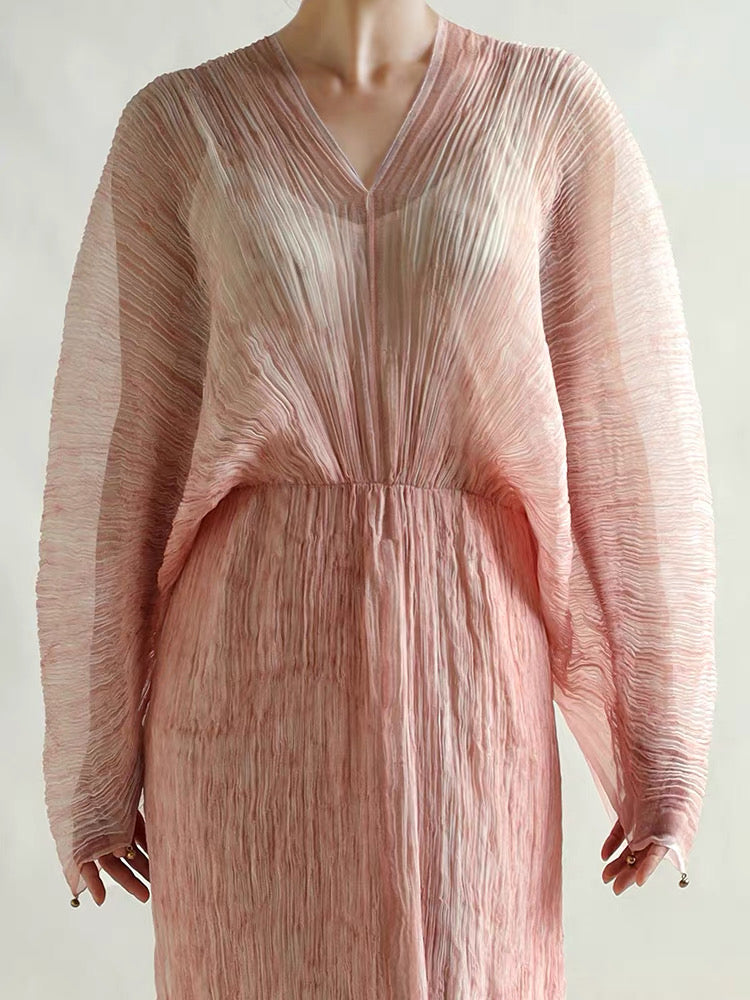 Blush Pink Mulberry Silk Gown