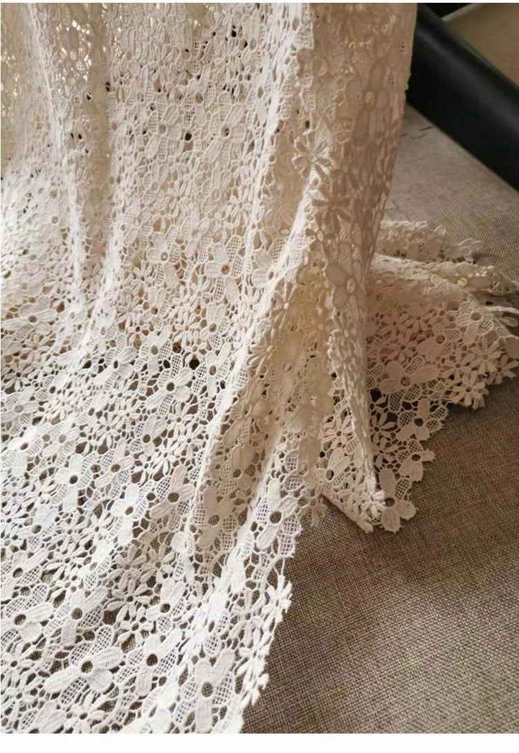 Hand-Stitched Hydrangea Lace Bridal Gown