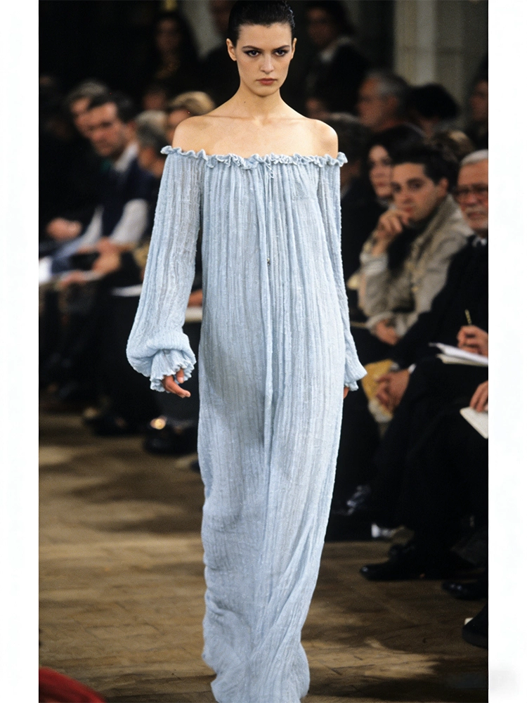 Grey-Blue Victorian Gown
