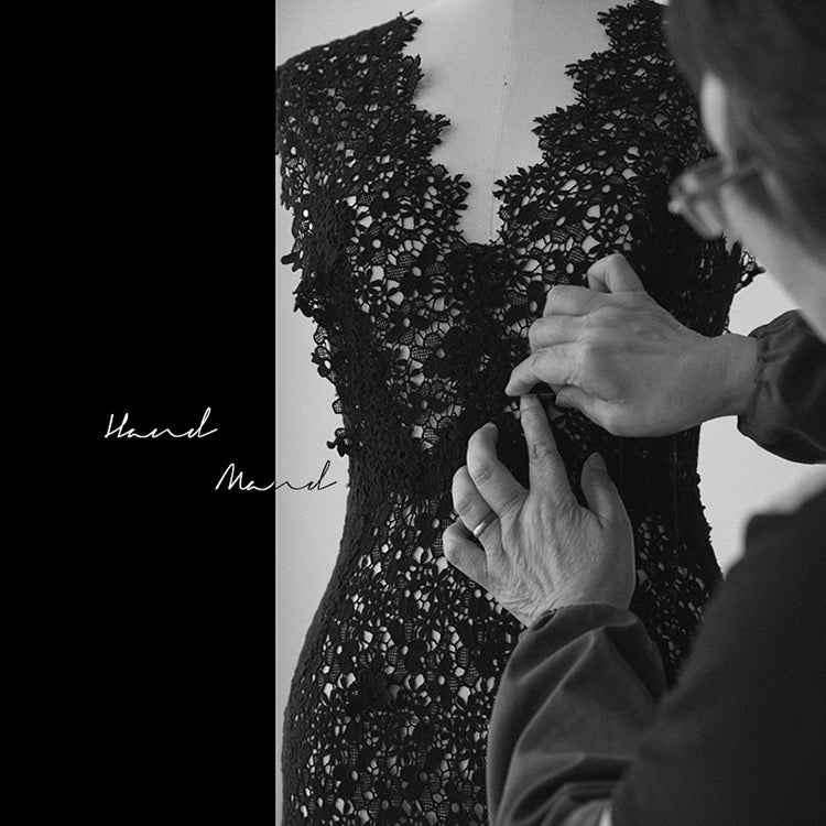 Hand-Stitched Hydrangea Lace Bridal Gown