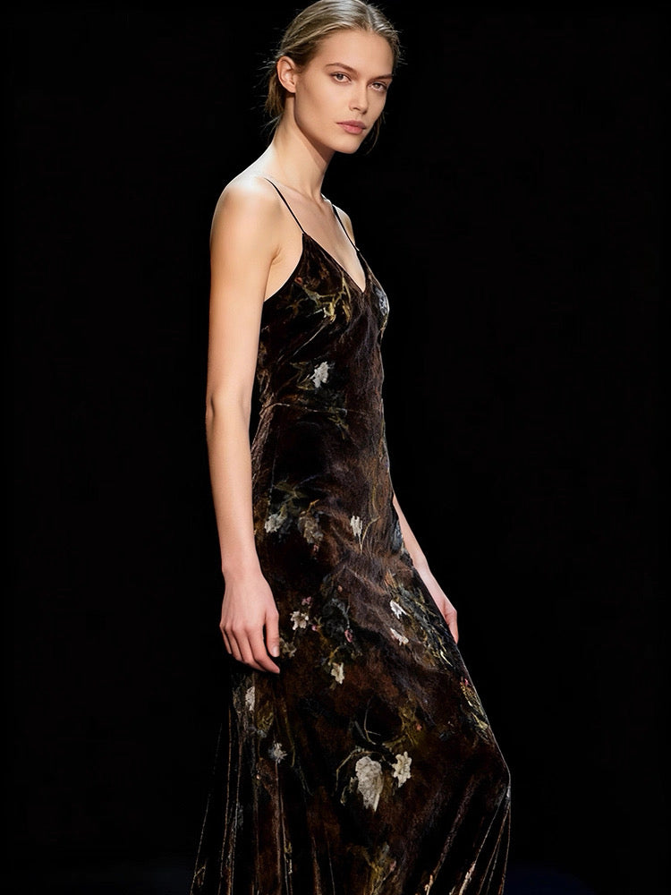 Baroque-Inspired Silk Maxi Dress