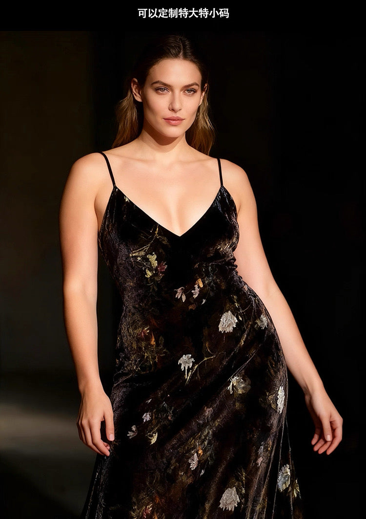 Baroque-Inspired Silk Maxi Dress
