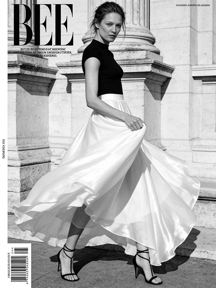 Blooming Camellia Silk Skirt