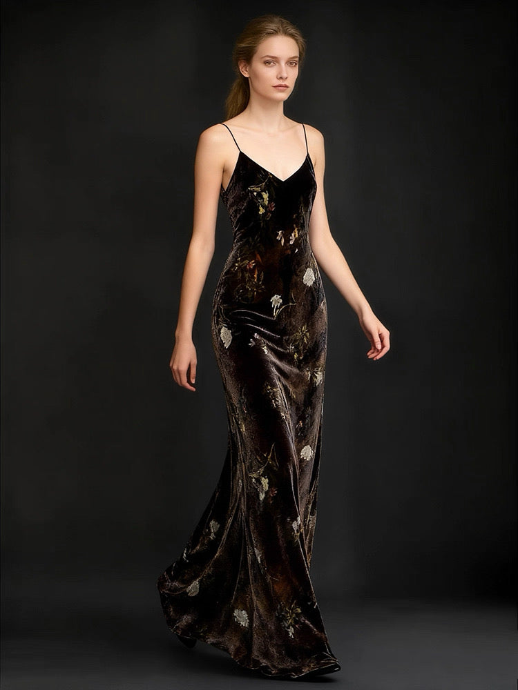 Baroque-Inspired Silk Maxi Dress