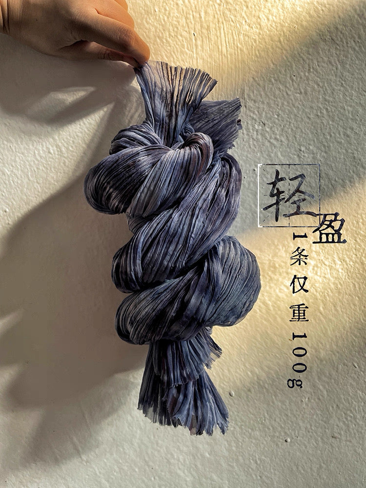 Handcrafted Indigo-Dyed Mulberry Silk Maxi Dress