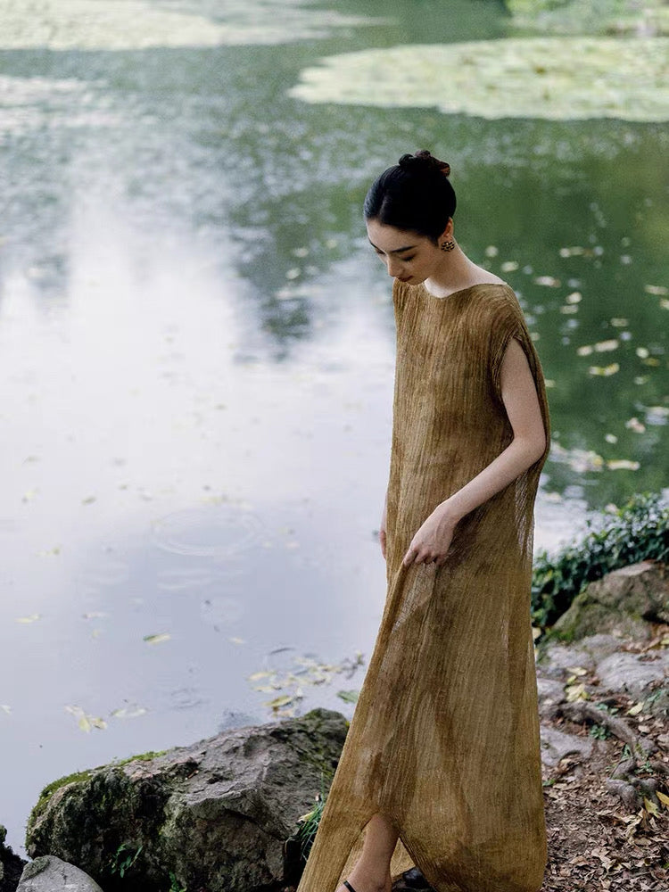 Stretch-Silk Zen Gown