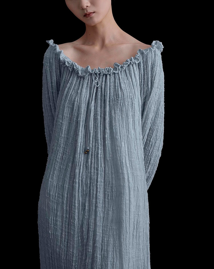 Grey-Blue Victorian Gown