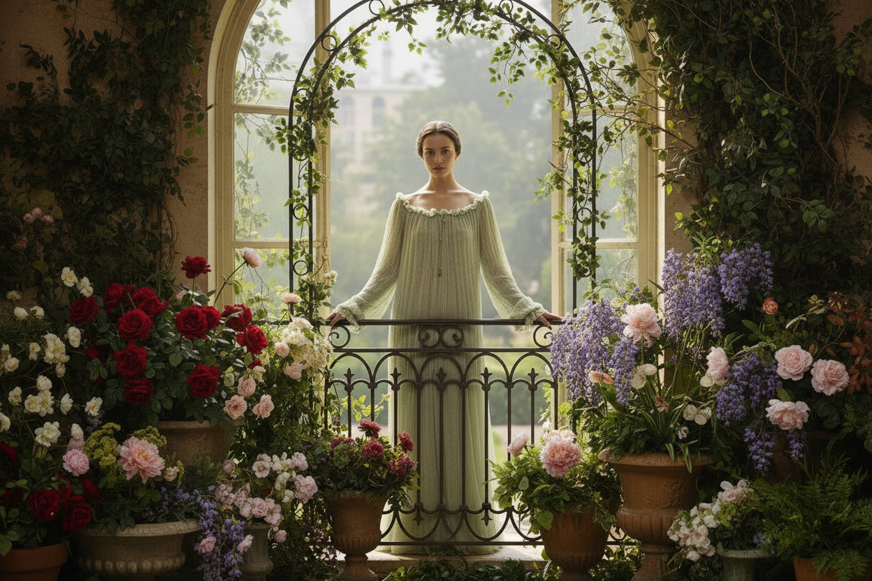 Lotus Green Victorian Gown