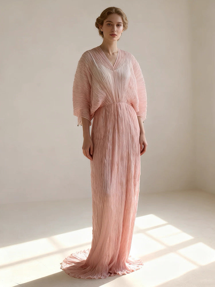 Blush Pink Mulberry Silk Gown
