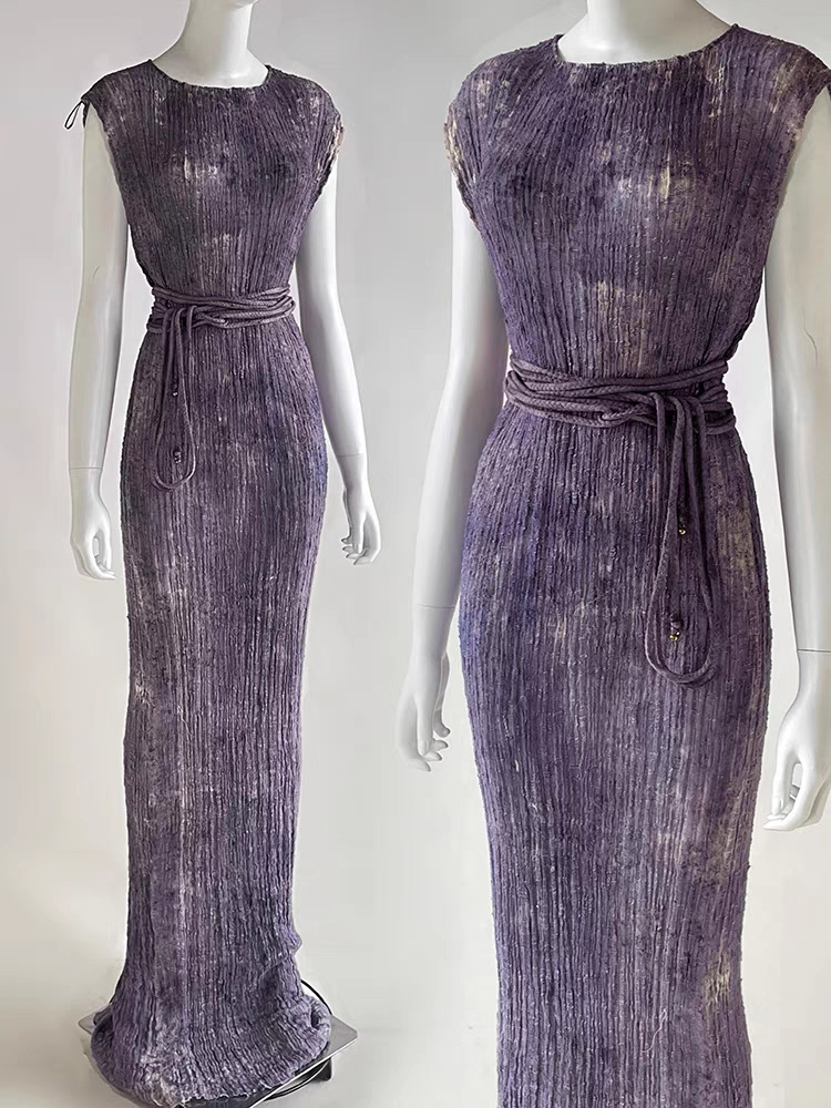 Purple Twilight Linen Gown