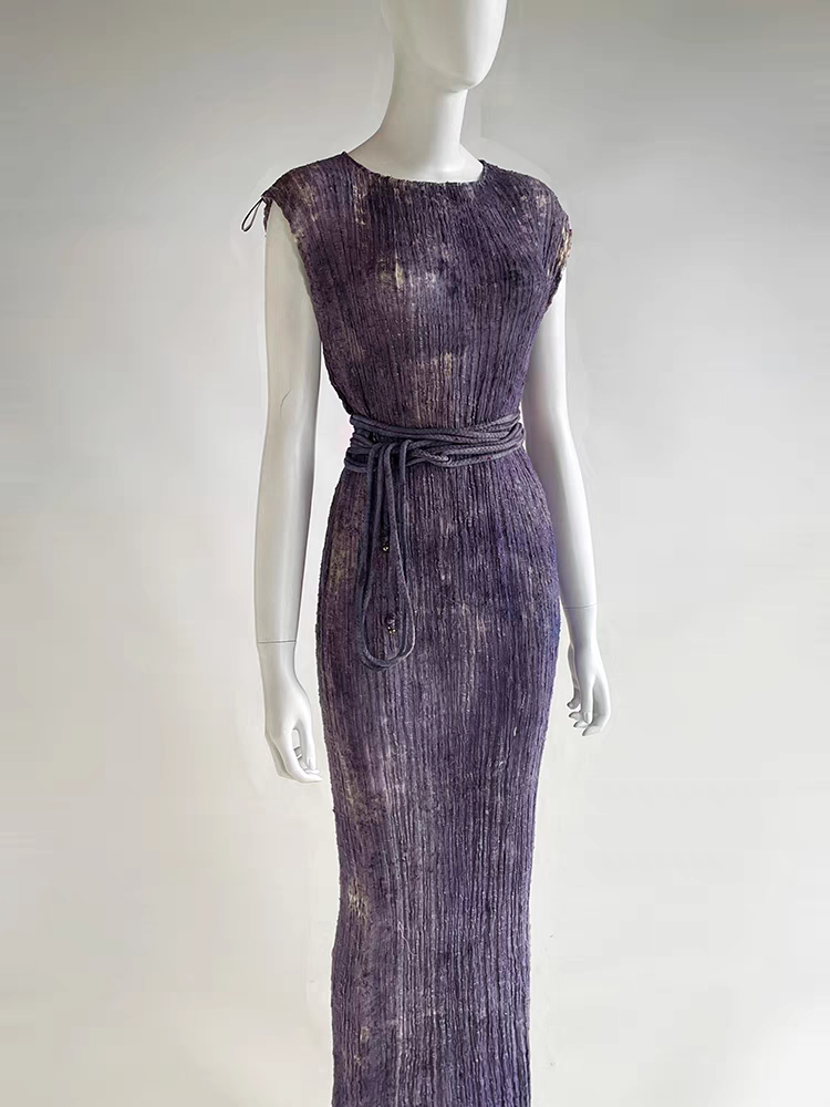 Purple Twilight Linen Gown
